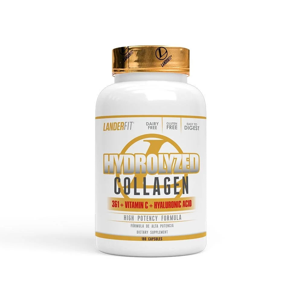 COLÁGENO HIDROLIZADO LANDERFIT – CÁPSULAS (361 + Vitamina C + Ácido Hialurónico)