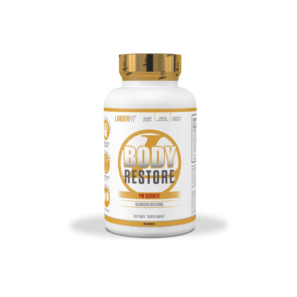 🌙 Body Restore – PM Burner  Regulación nocturna • Sueño • Recuperación • Definición Landerfit | 60 cápsulas