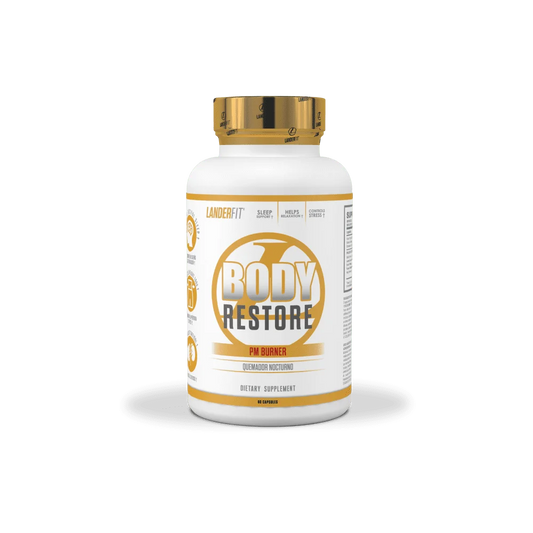 🌙 Body Restore – PM Burner  Regulación nocturna • Sueño • Recuperación • Definición Landerfit | 60 cápsulas